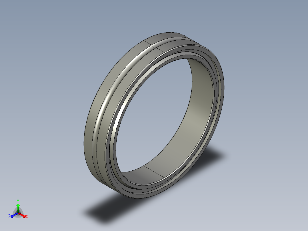 SKF带内圈带法兰的单列式针辊轴承<span style='color: red'>3D</span>模型IGS格式