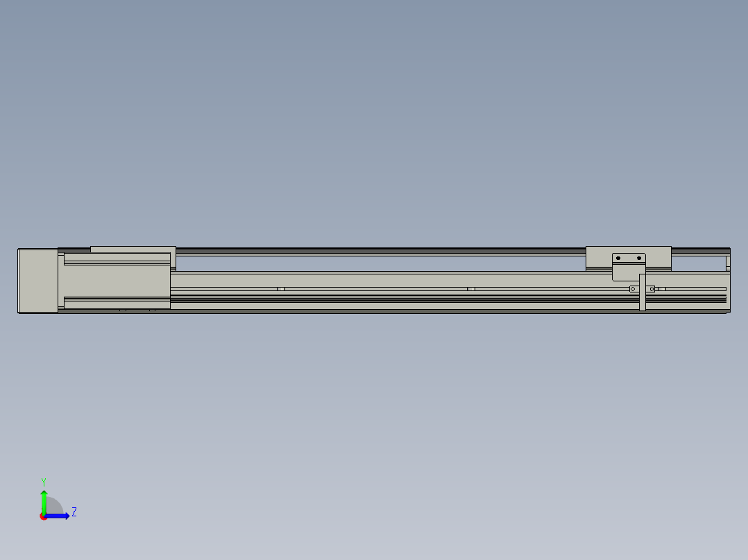 直线模组LHAT10-CA-S500-L-C3设计图纸左视图