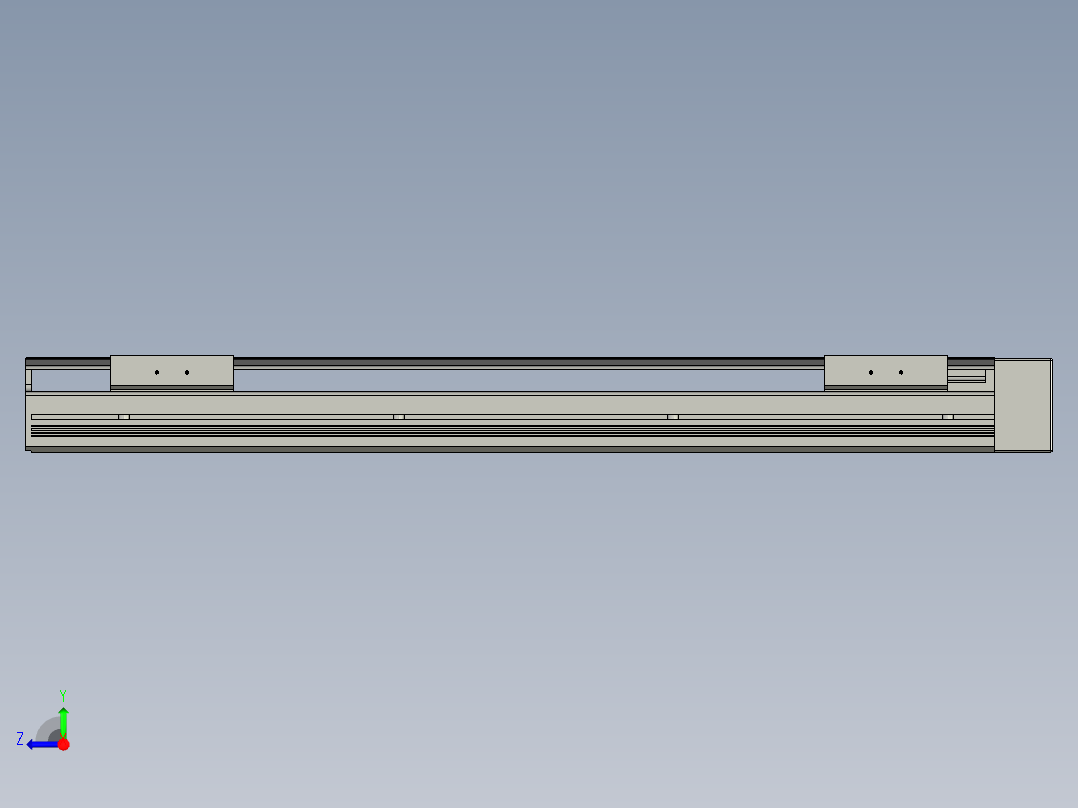 直线模组LHAT10-CA-S500-L-C3设计图纸右视图