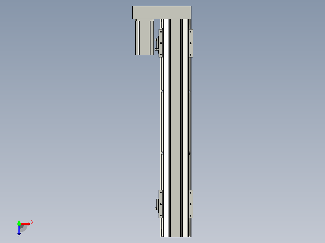 直线模组LHAT10-CA-S500-L-C3设计图纸俯视图