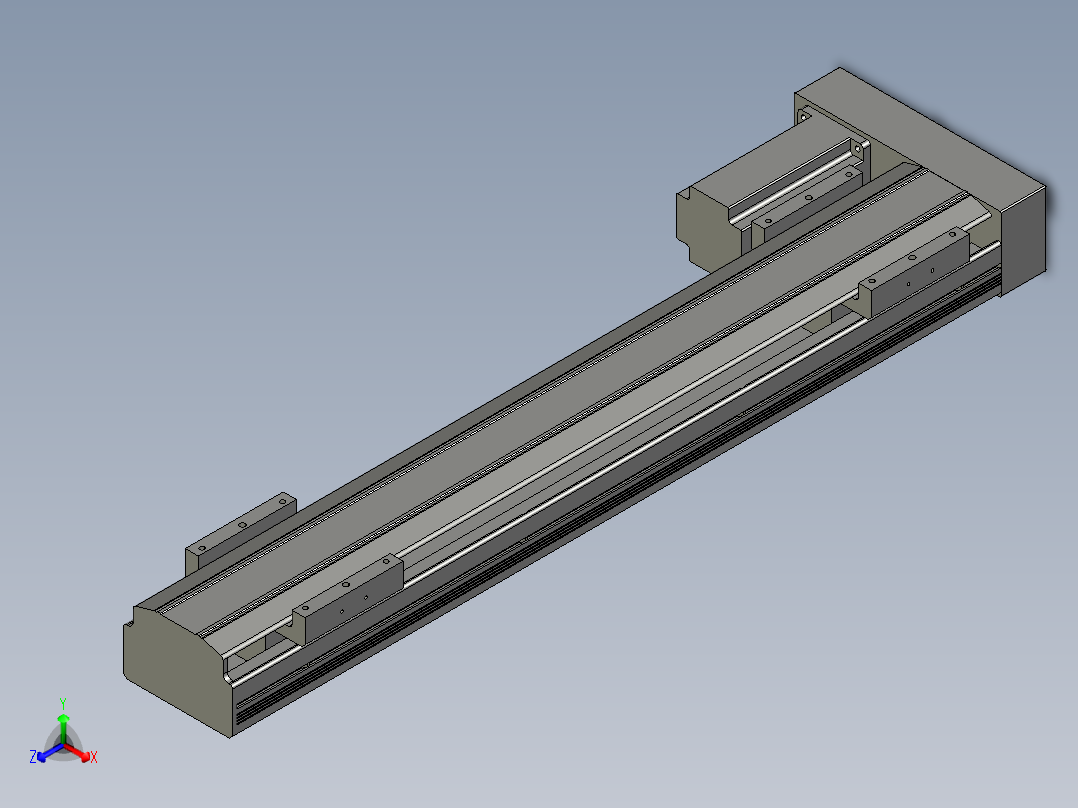 直线模组LHAT10-CA-S500-L-C3设计图纸正等轴测图