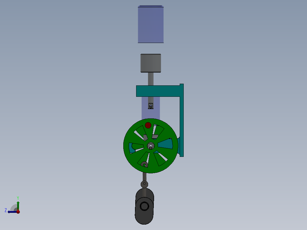 斯特林发动机3D模型右视图