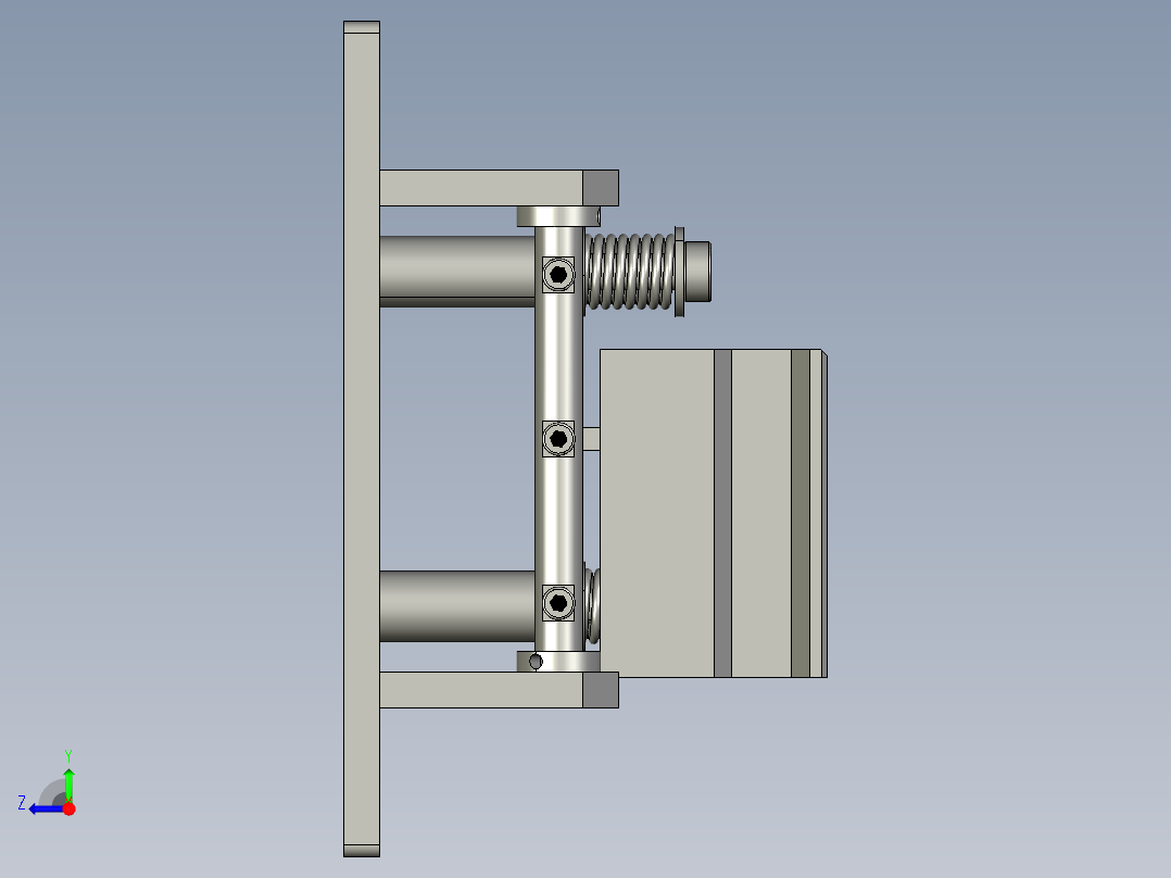 3d打印平台右视图