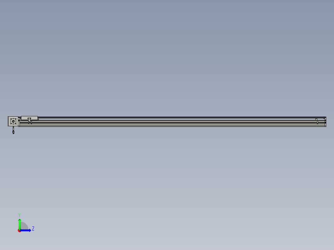 东锦同步带传动-直线滑台模组DH170B-L150-S2550-BL-P400W-C3左视图