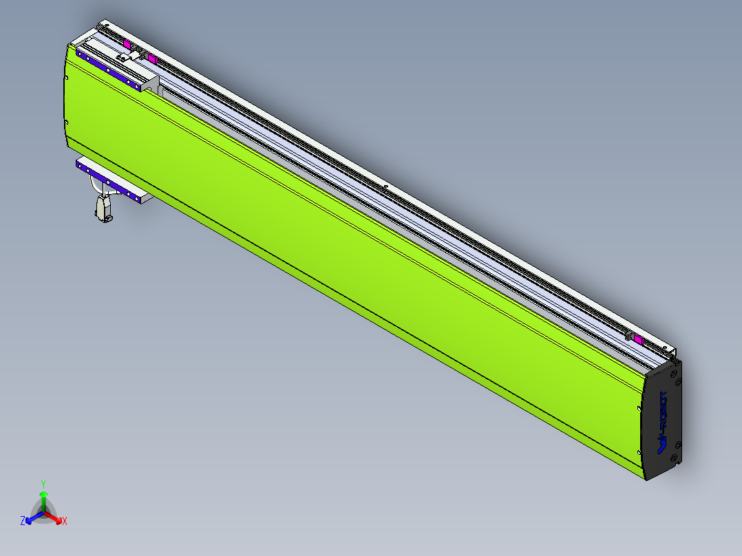 威洛博VL系列直线电机模组-VL22H2-S1200正等轴测图