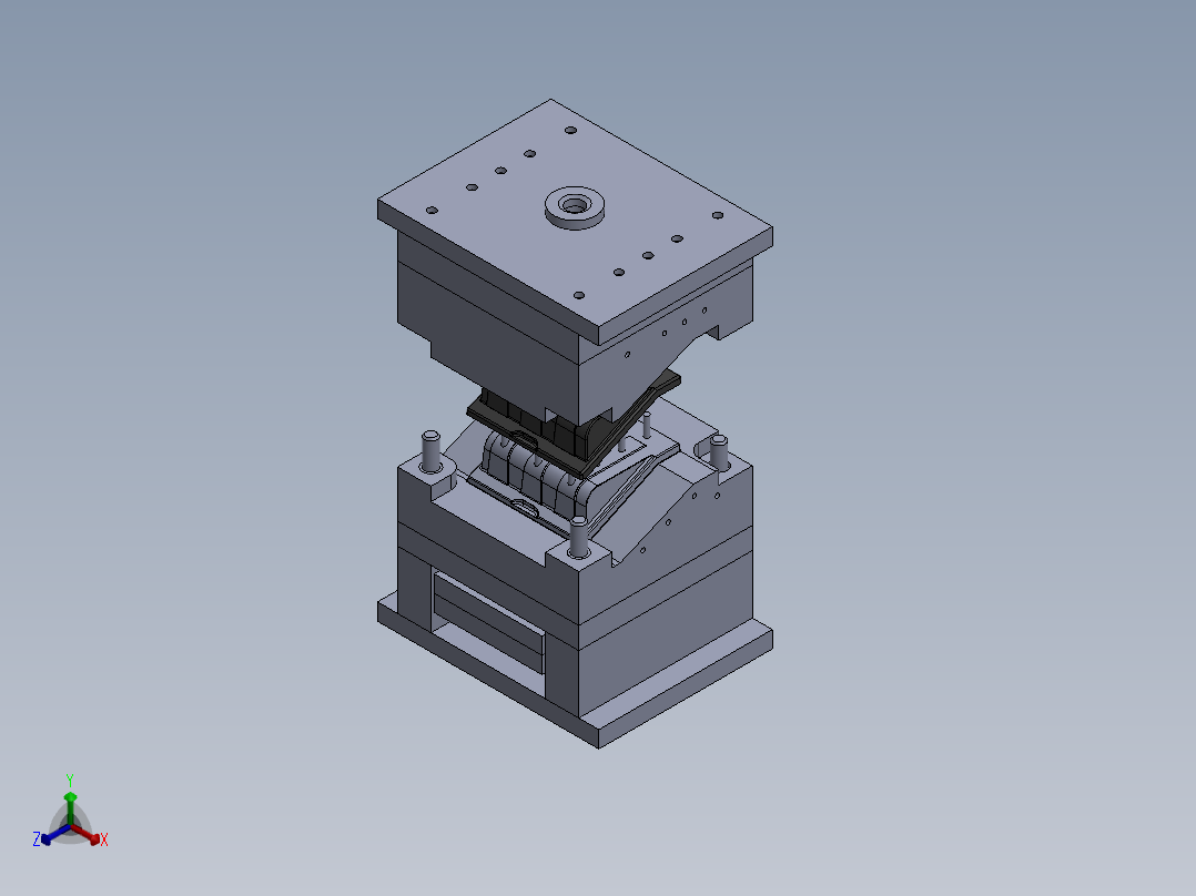 塑料模具正等轴测图