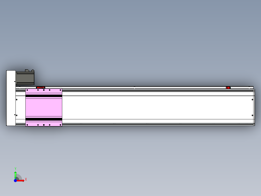 VF丝杆传动-一般环境VF22-L20-C-S1100-BR-P75-C4前视图