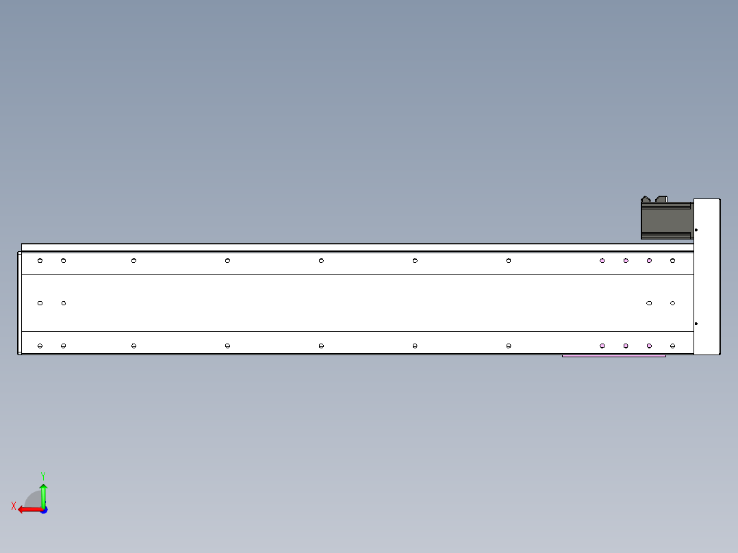 VF丝杆传动-一般环境VF22-L20-C-S1100-BR-P75-C4后视图
