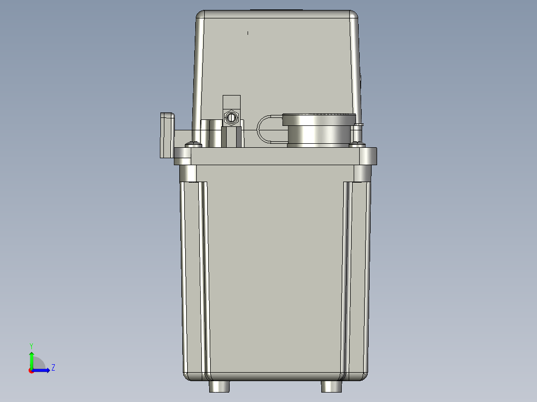 数控车床机床自动润滑油泵加油泵1升注油器左视图
