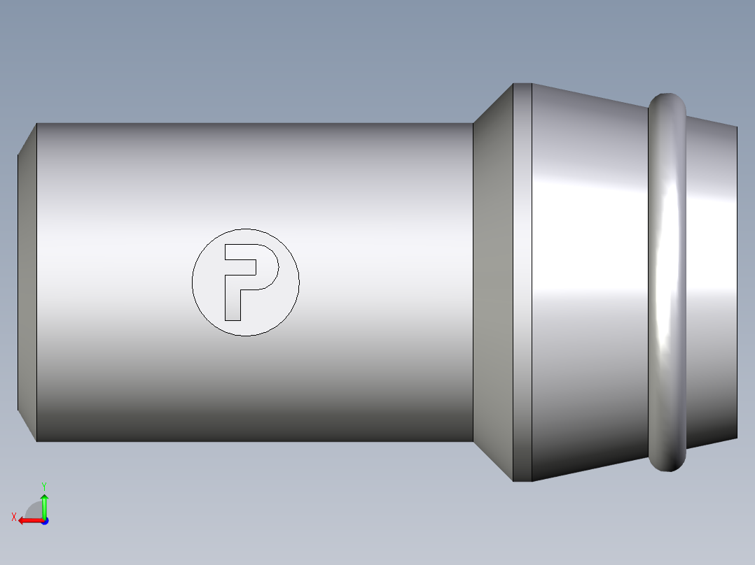 卡套式工业通用硬管接头EO_Schweisskegel_SKA20X4后视图