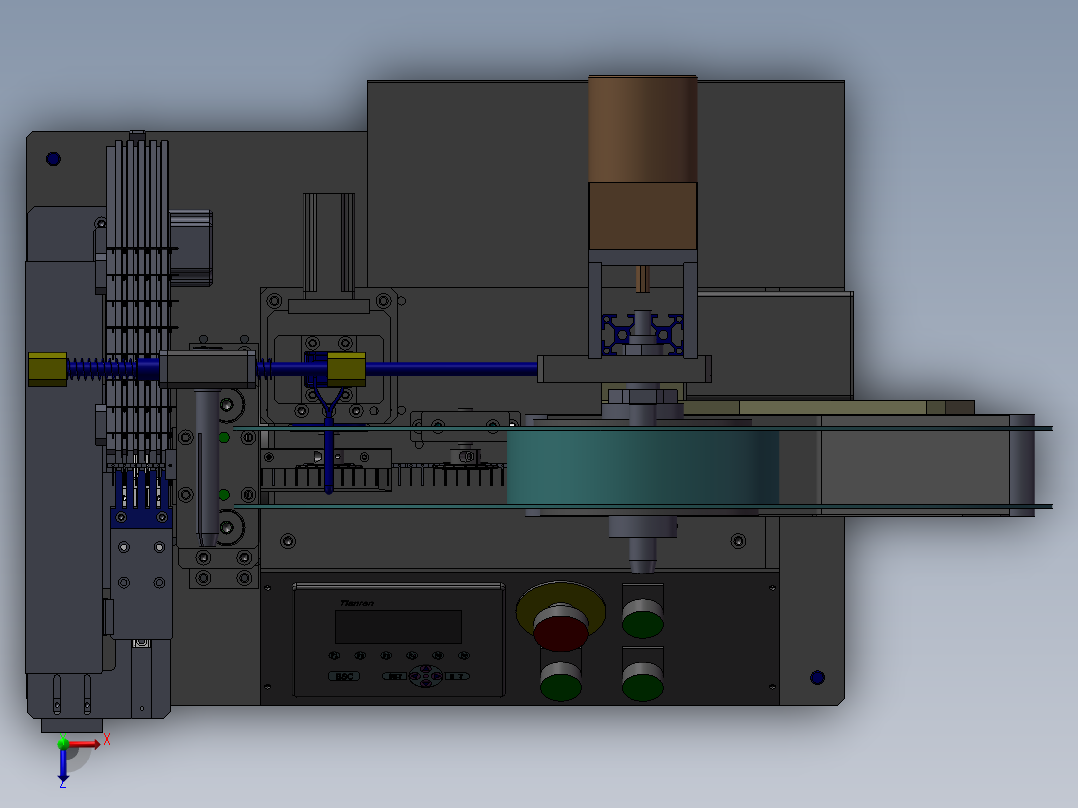 凸轮机构的裁切机俯视图