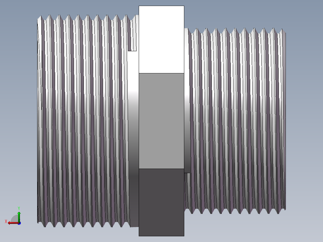 对丝-六角异径 DN40-DN32后视图