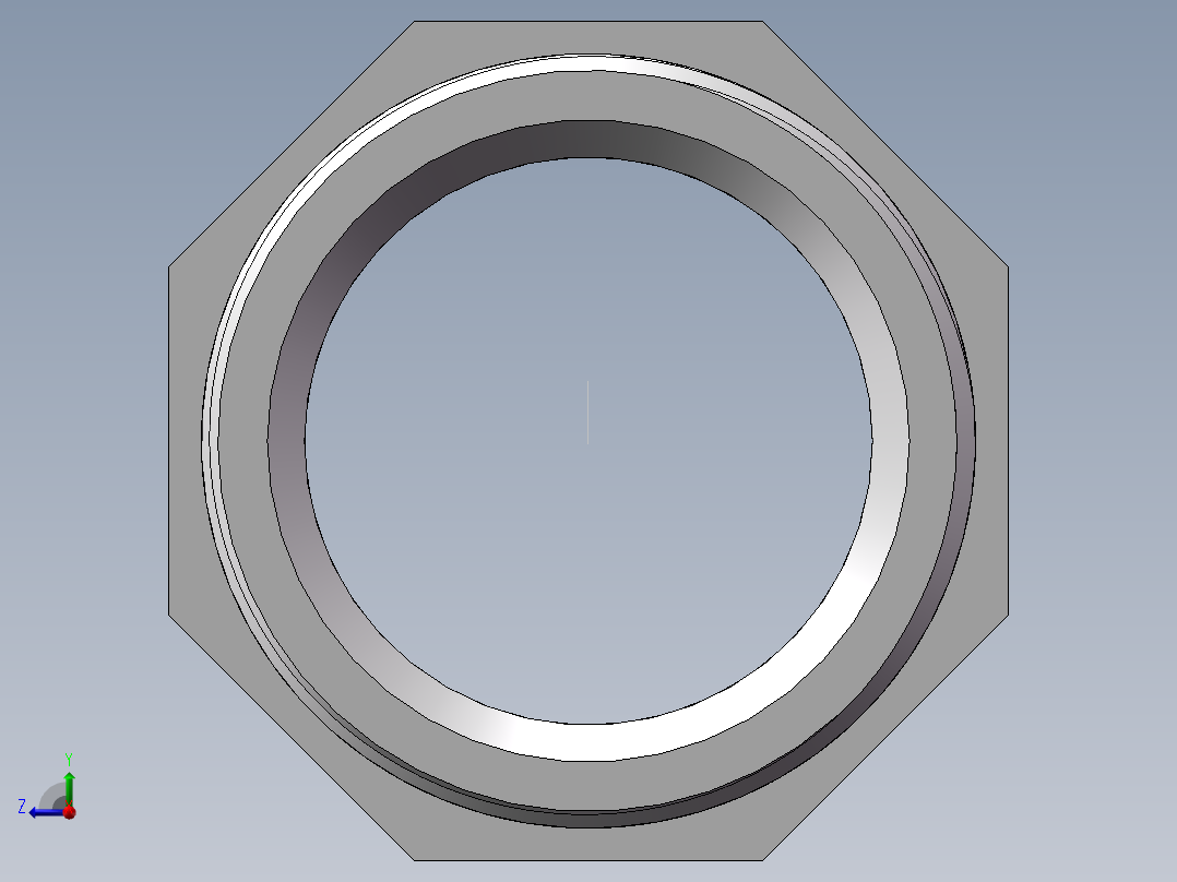 对丝-六角异径 DN40-DN32右视图