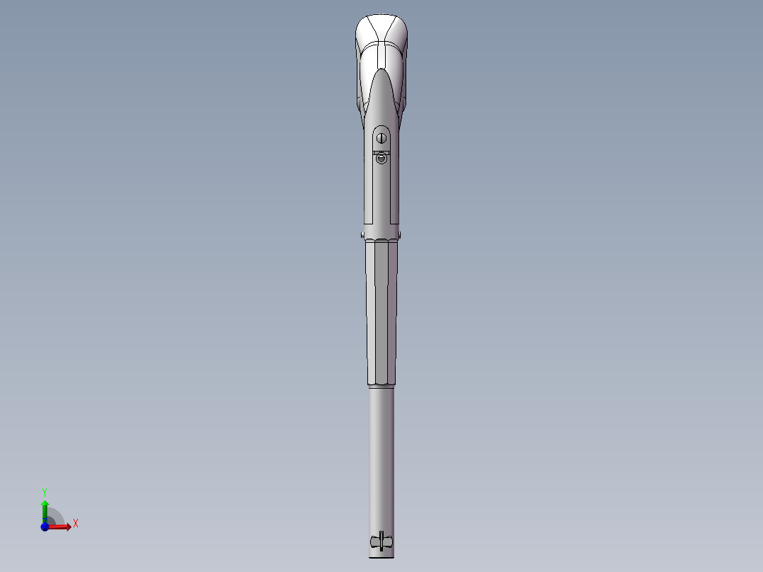 下置式击锤击发手枪前视图