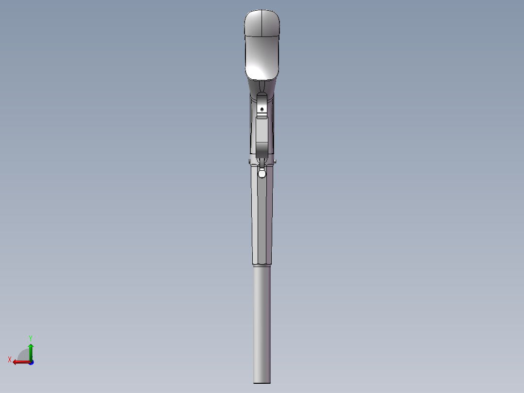 下置式击锤击发手枪后视图