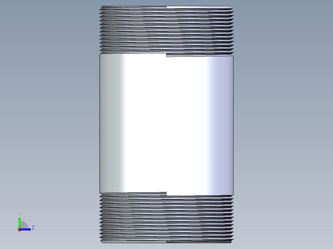 聚氯乙烯配件33-Sch80_Nipple_MPTxMPT_861-427_4in x 8in左视图