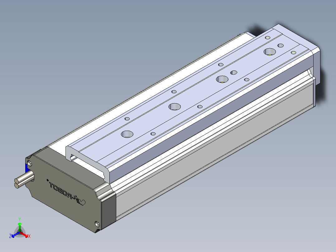 威洛博小滑台-LES25-L8-S150-BR正等轴测图