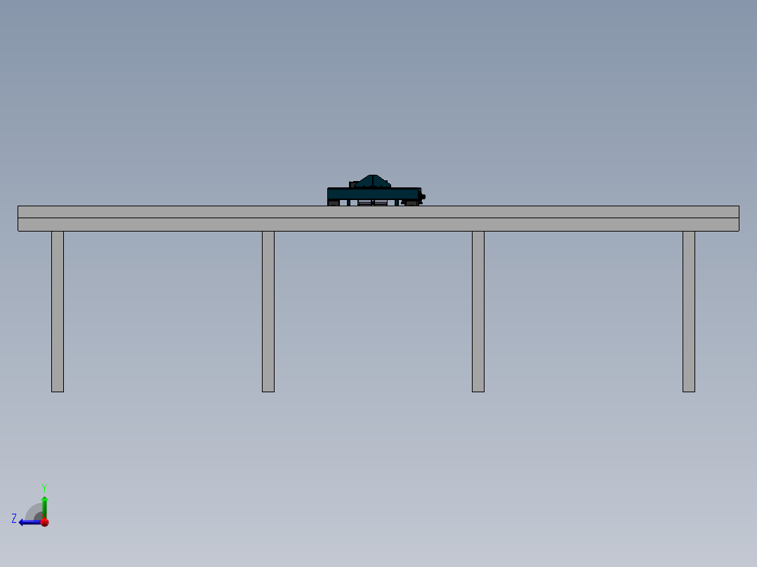 起重设备装配模型右视图
