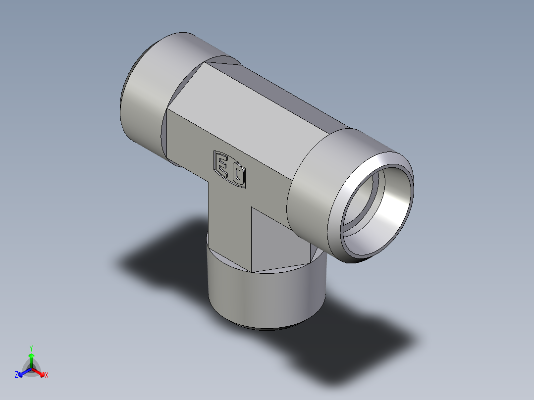 卡套式工业通用硬管接头EO_Male_stud_run_tee_TE15LRCFX