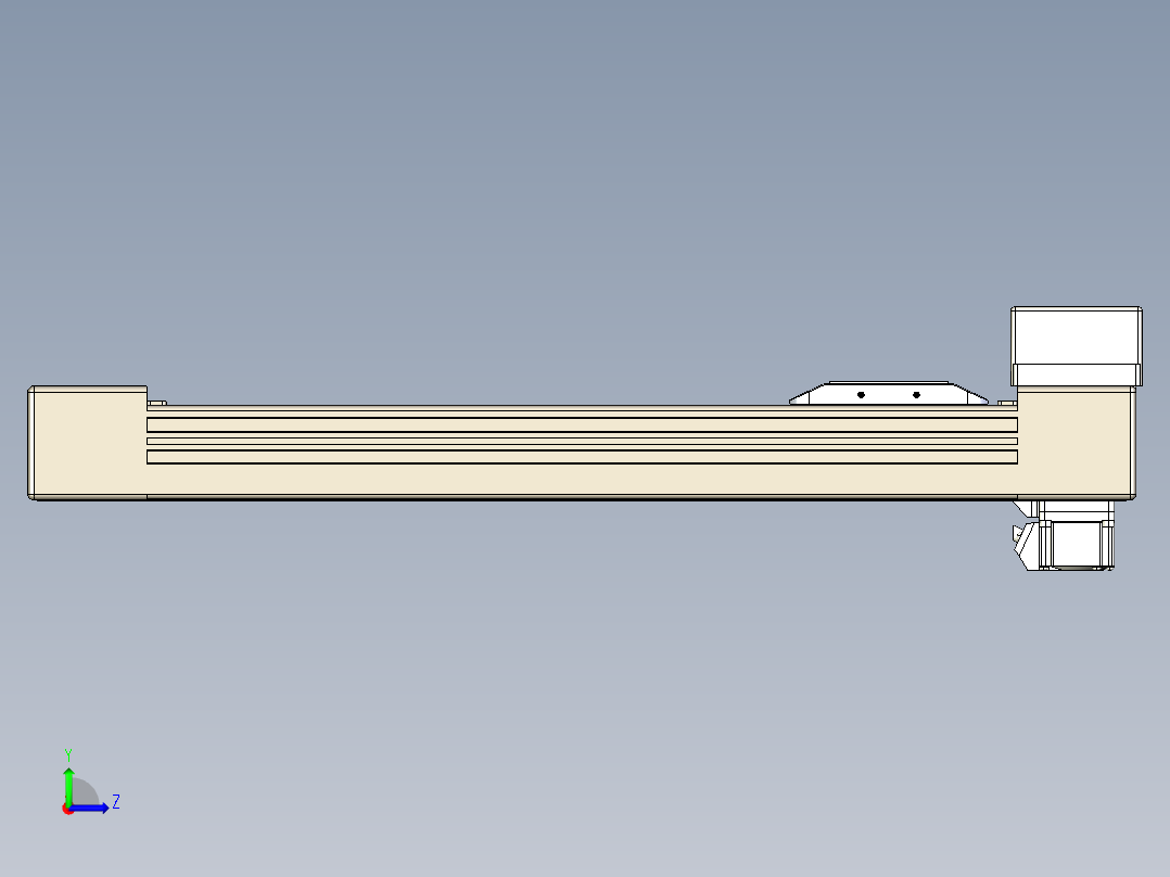 同步带全封闭直线模组TPA-HCB-65S-90-L300-MR-C-P10-N3左视图