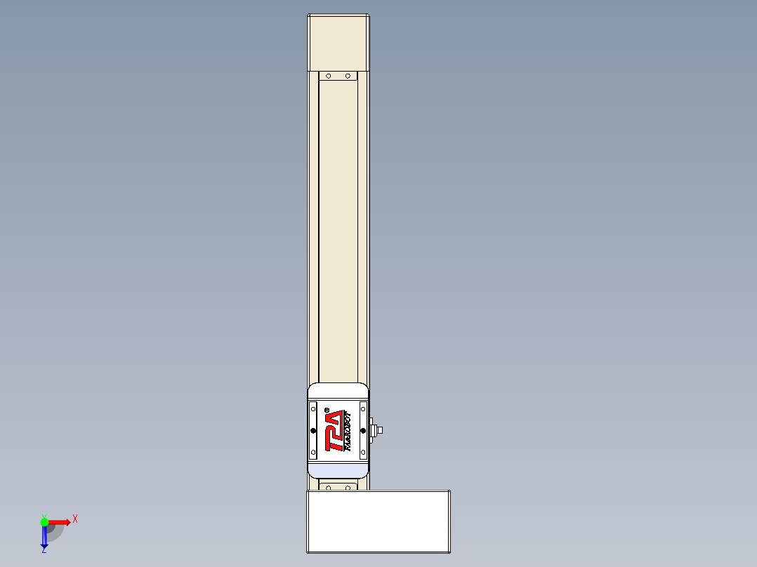 同步带全封闭直线模组TPA-HCB-65S-90-L300-MR-C-P10-N3俯视图