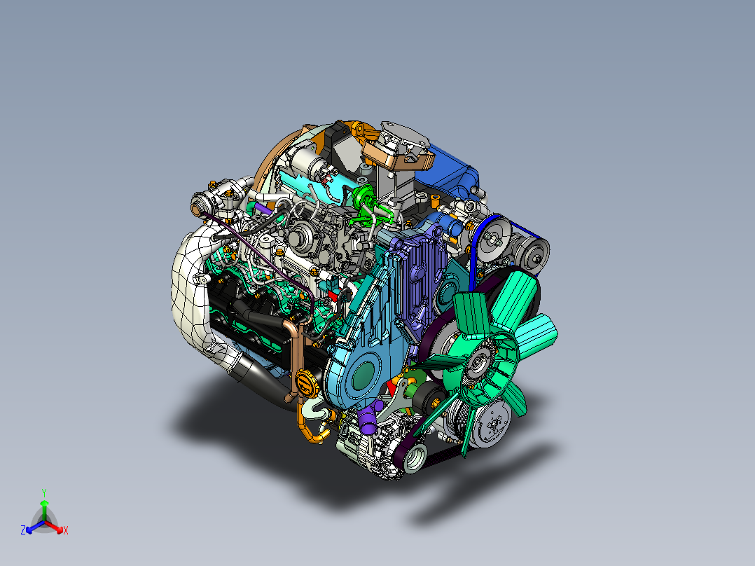 CATIA<span style='color: red'>中</span><span style='color: red'>的</span>引擎模型