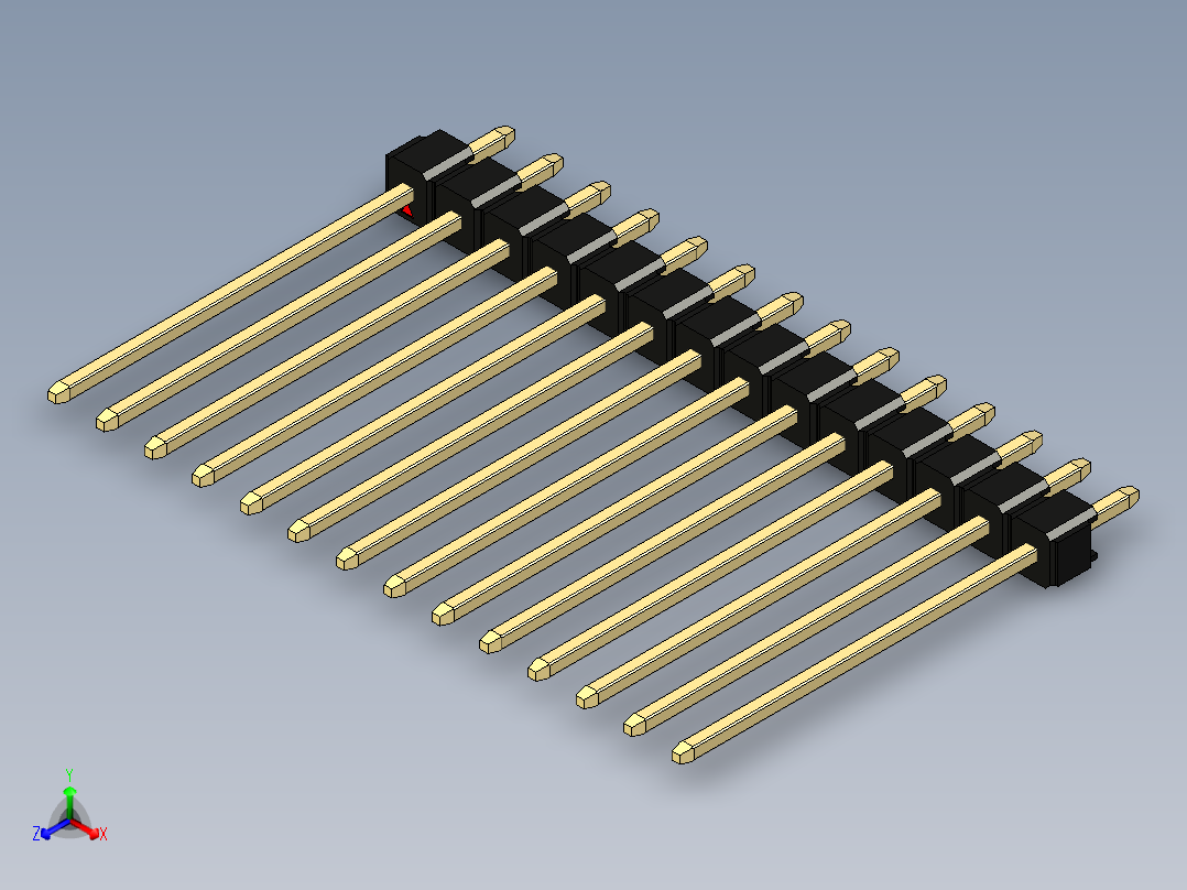 彩色公头100mil（2.54mm）系列-DS1021_black_1x14p_100mil_Type19_rev1.0