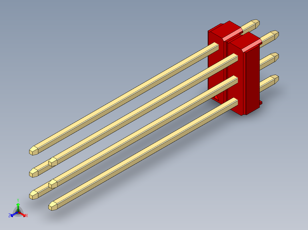 彩色公头100mil（2.54mm）系列-DS1021_red_3x02p_100mil_Type43_rev1.0