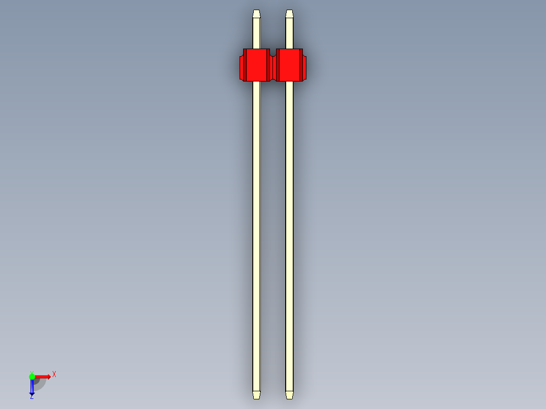 彩色公头100mil（2.54mm）系列-DS1021_red_3x02p_100mil_Type43_rev1.0俯视图