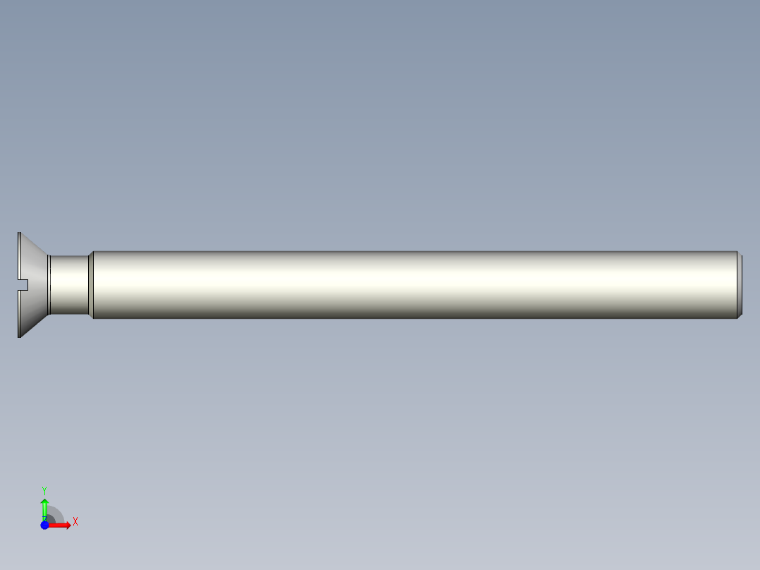 沉头螺钉-Screw_-M27-L288_260-42-4x4-40_-Countersunk_head.stp前视图