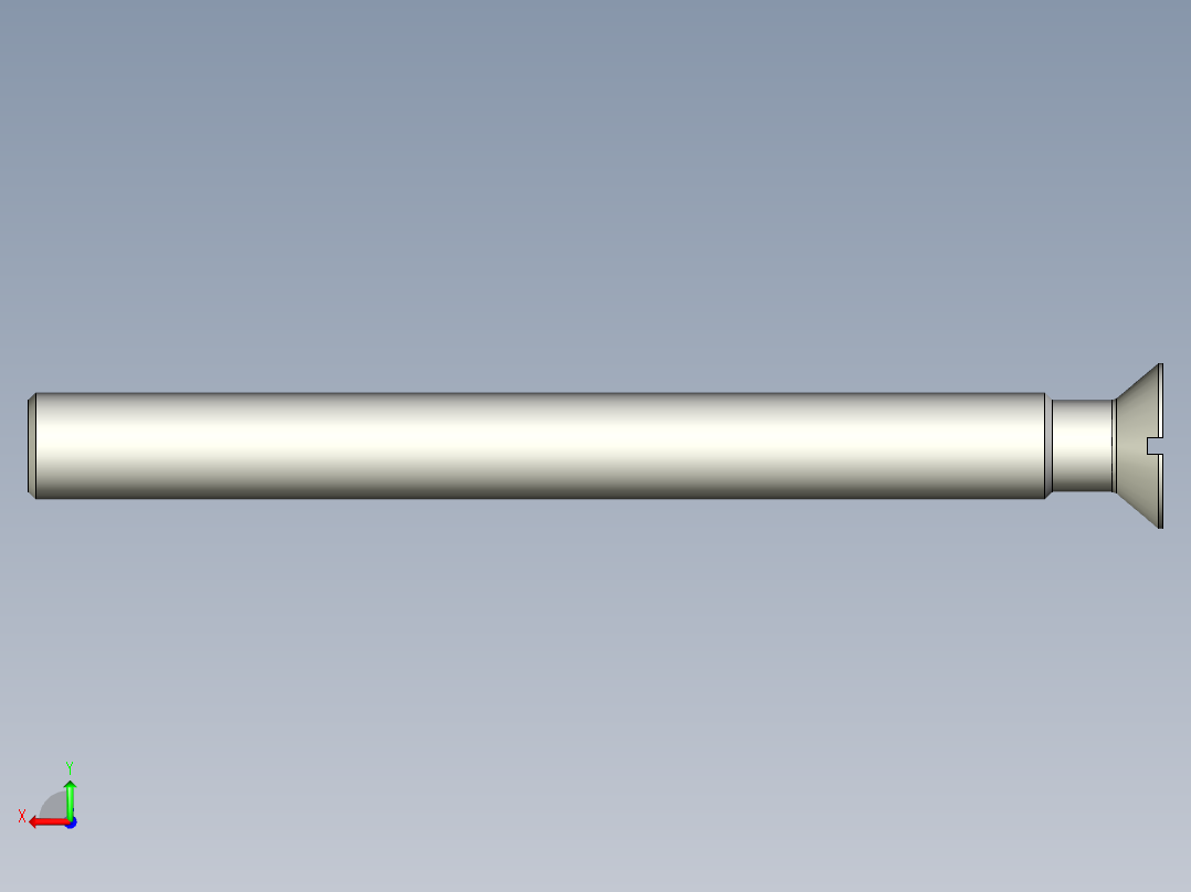沉头螺钉-Screw_-M27-L288_260-42-4x4-40_-Countersunk_head.stp后视图