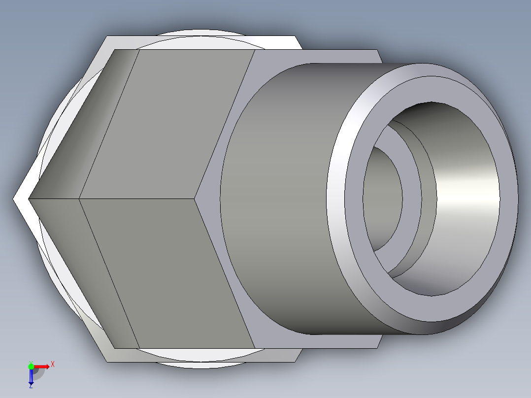 卡套式工业通用硬管接头EO_Adjustable_locknut_45_deg_elbow_VEE12SMOROMDCF俯视图