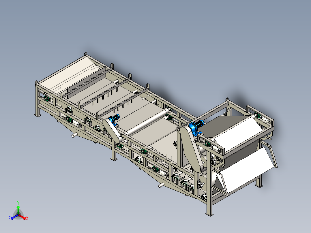 带式压滤机三维模型