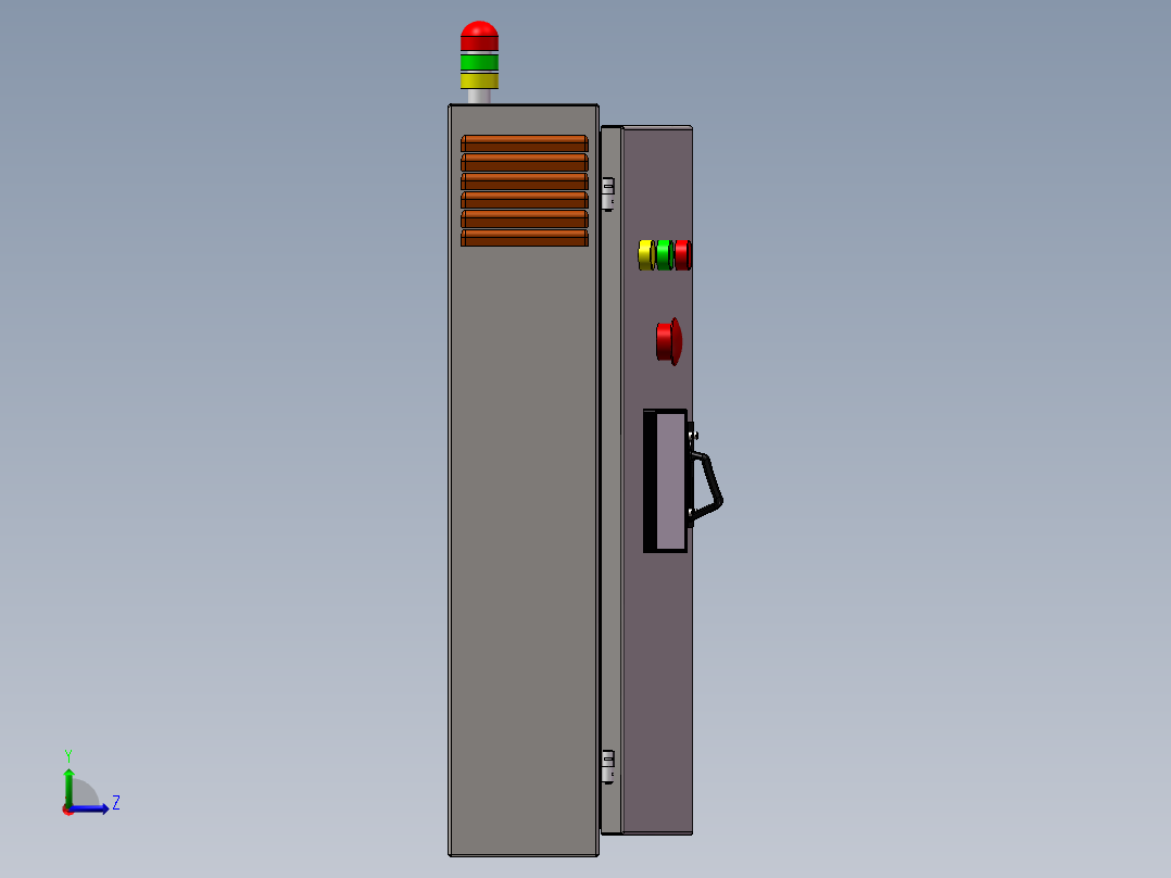 控制柜总成(1)左视图
