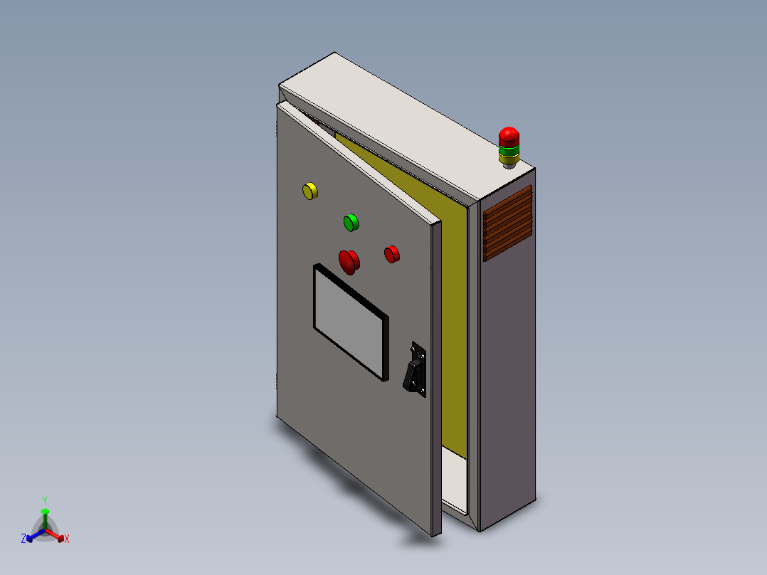 控制柜总成(1)正等轴测图