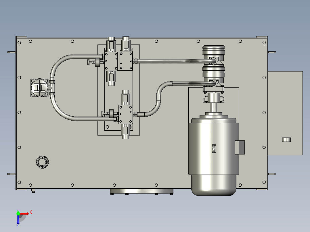 多功能棒料折弯机液压系统设计165437===100俯视图