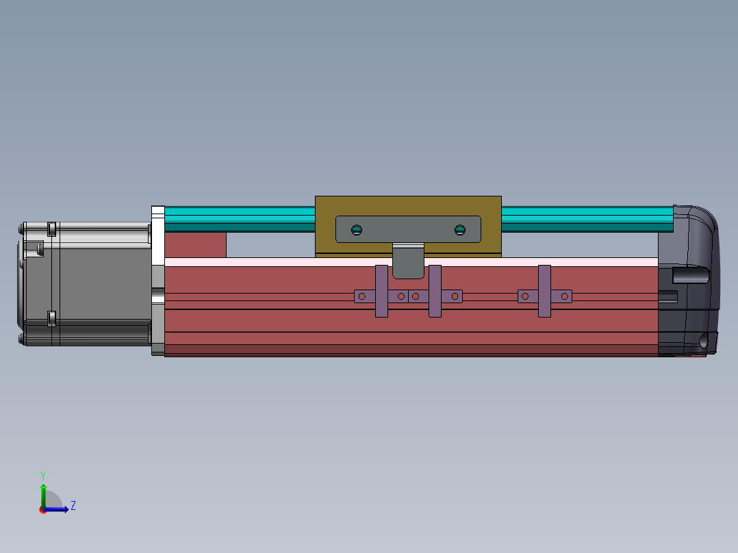 MTH丝杆半封闭模组MTH13-BC-200W左视图