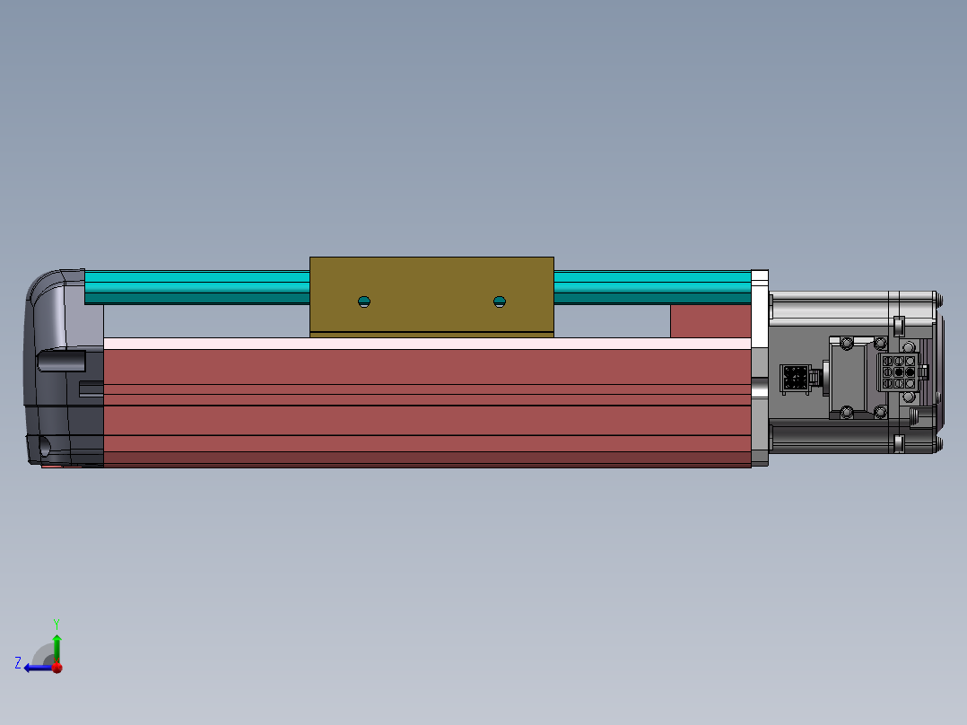 MTH丝杆半封闭模组MTH13-BC-200W右视图