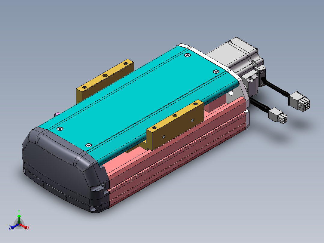 MTH丝杆半封闭模组MTH13-BC-200W正等轴测图