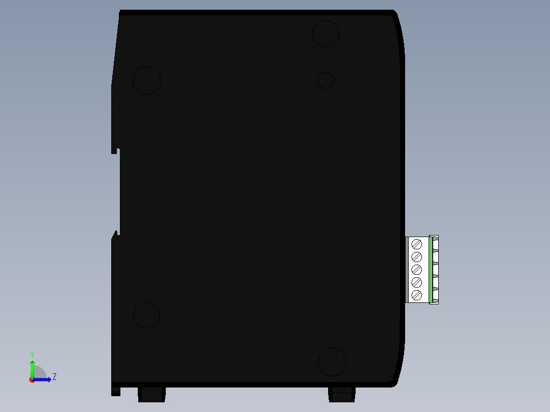 基恩士CA-NCL10E_kc图纸模型左视图