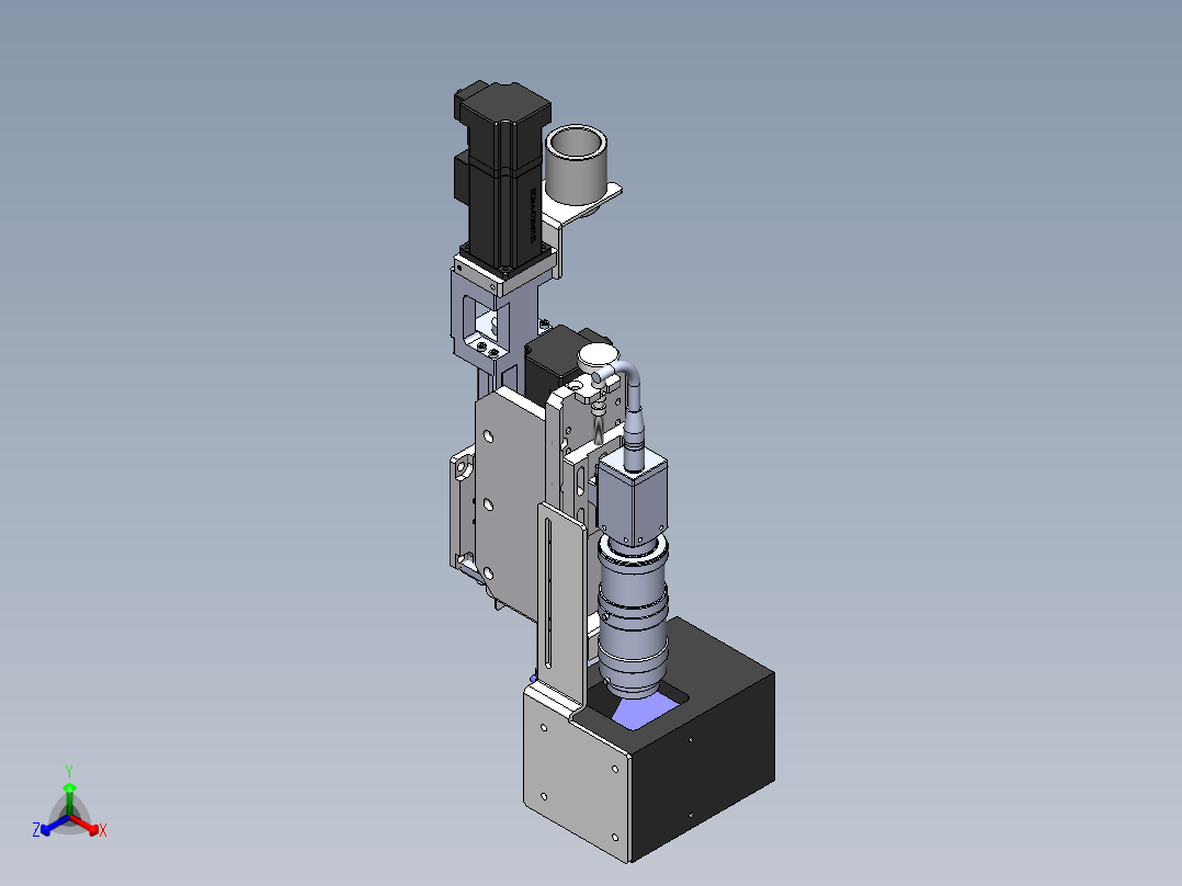 视觉组件微调机构正等轴测图