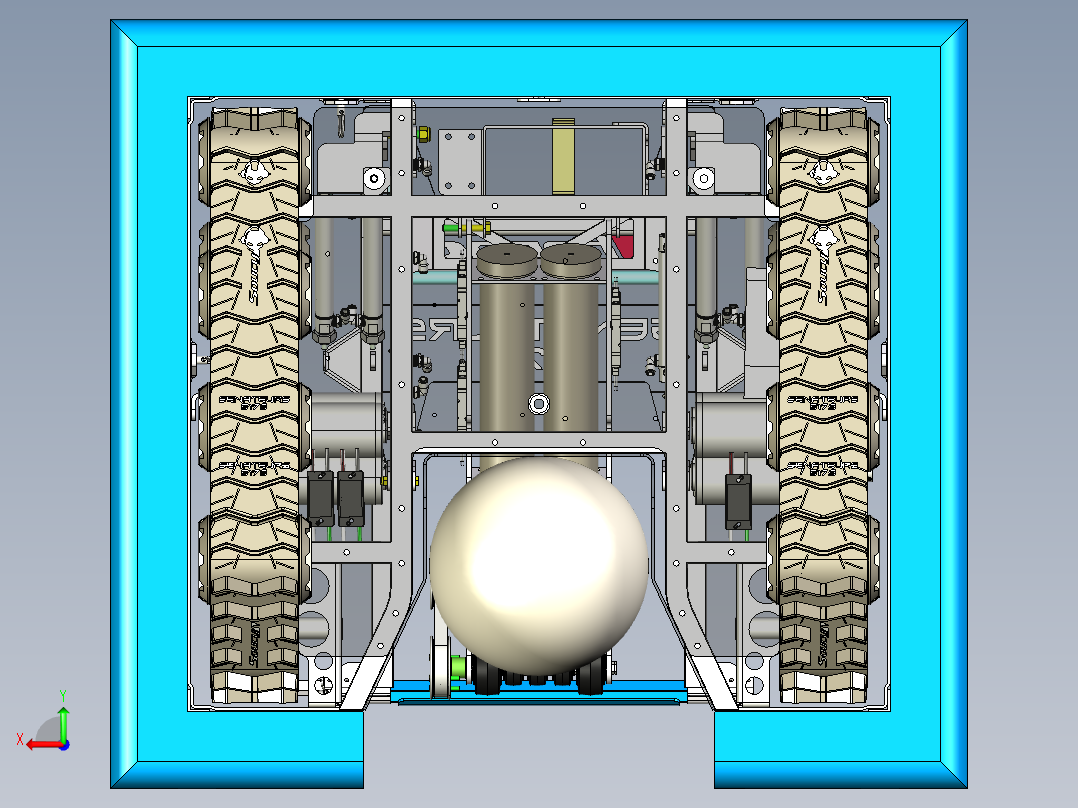 FRC2016双三角履带机器人后视图
