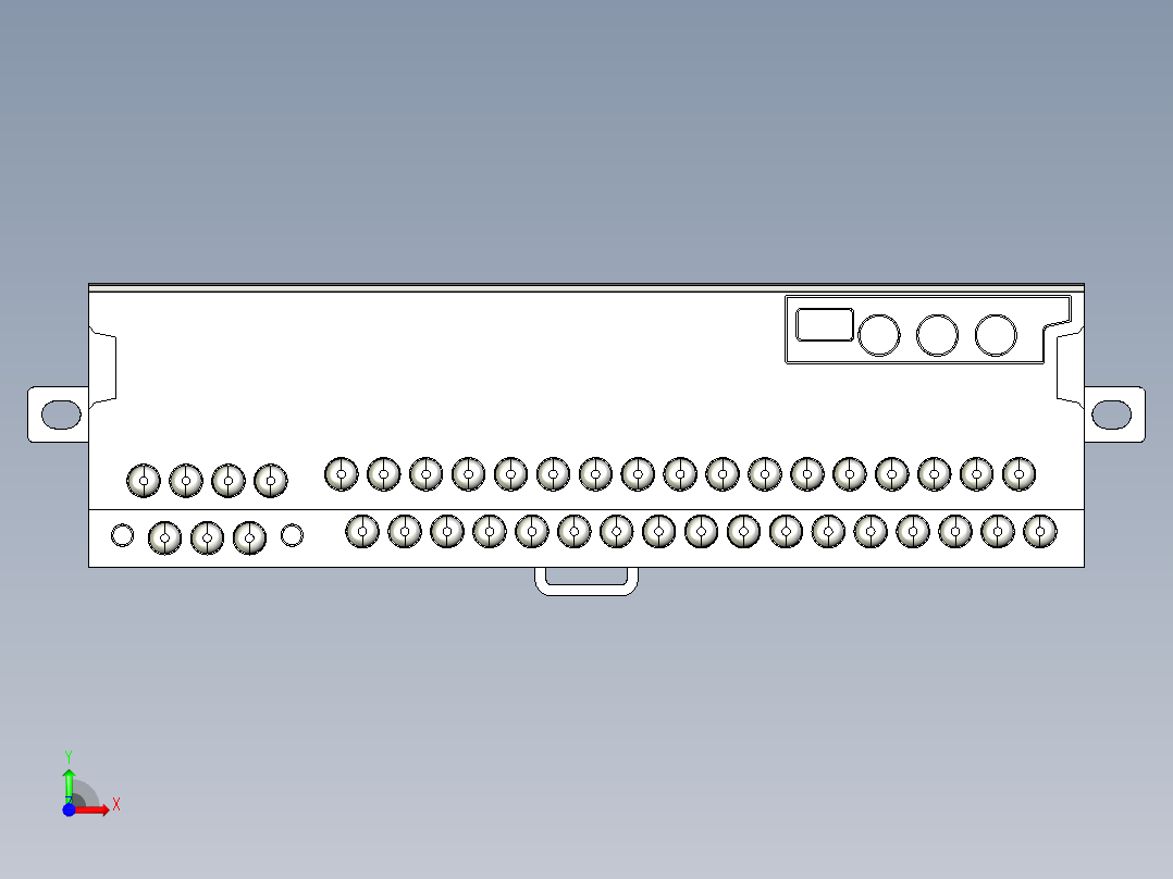 基恩士KV-RC16BX(T)_BT_8BXT_kc图纸模型前视图