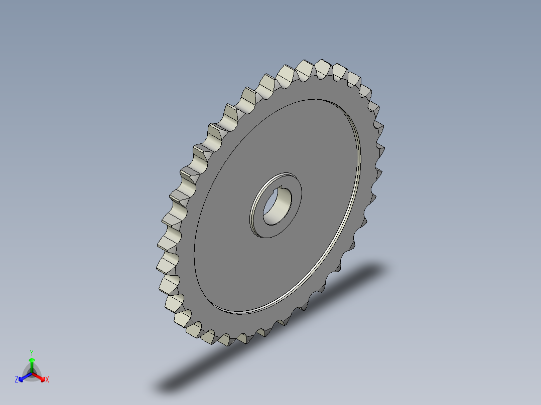 链轮-Sprocket_35-40-20-Y-Y__2_.stp正等轴测图