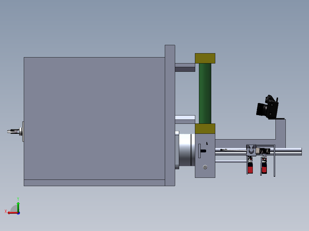 巡线机器人塔架机库结构设计后视图