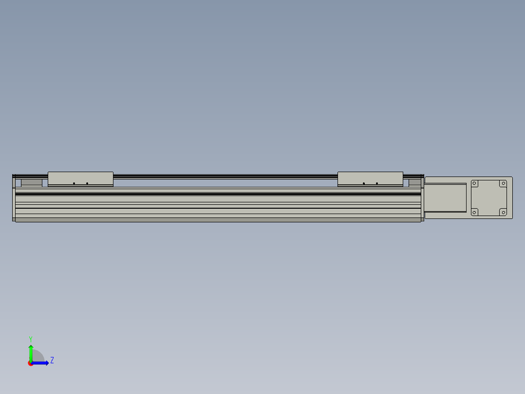 直线模组WG-LHB12-S450-BR设计图纸左视图