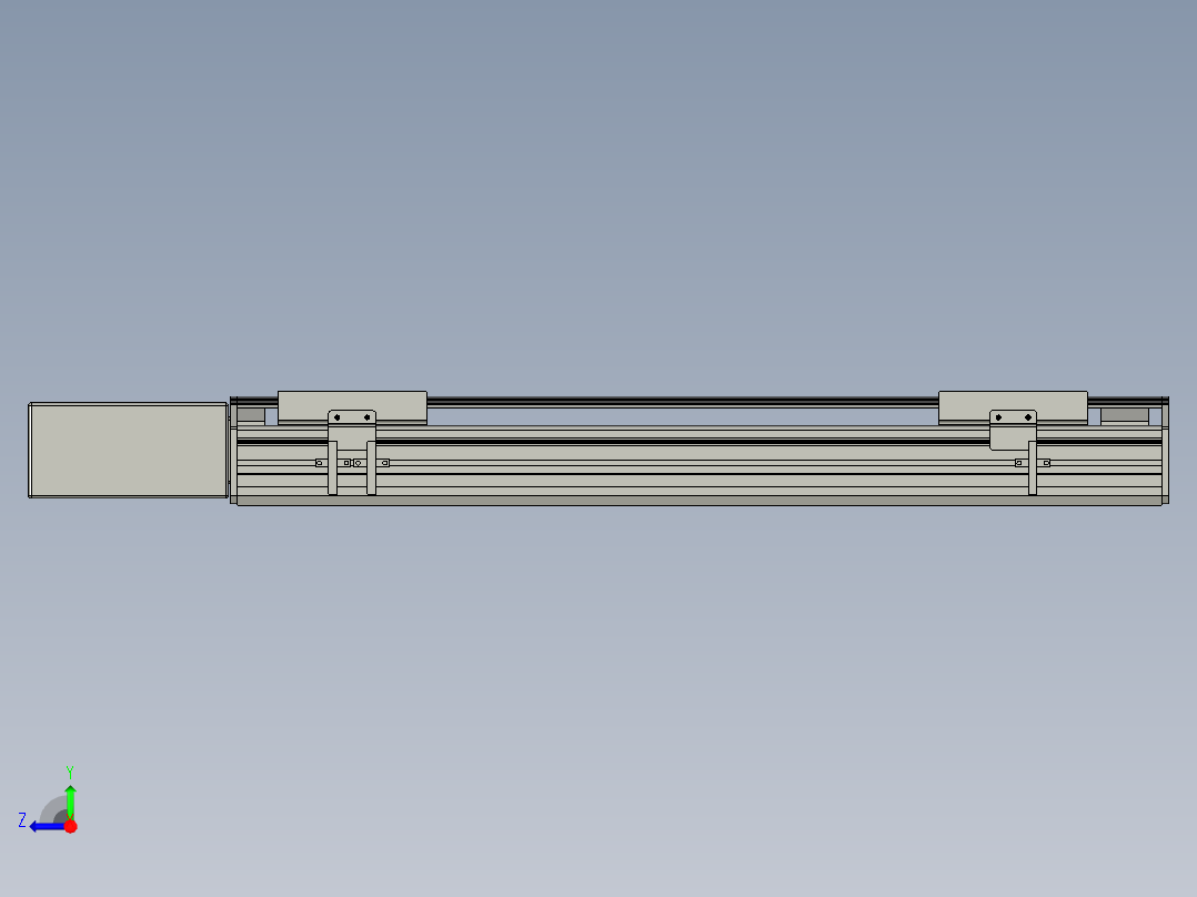 直线模组WG-LHB12-S450-BR设计图纸右视图