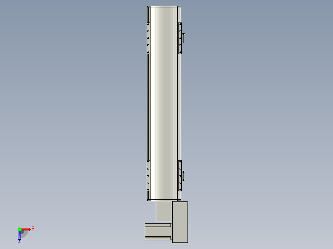 直线模组WG-LHB12-S450-BR设计图纸俯视图