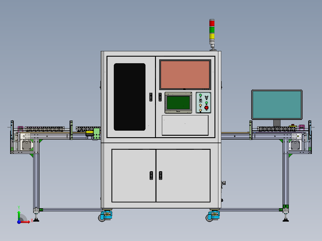 电池焊脚检测设备sw18可编辑前视图