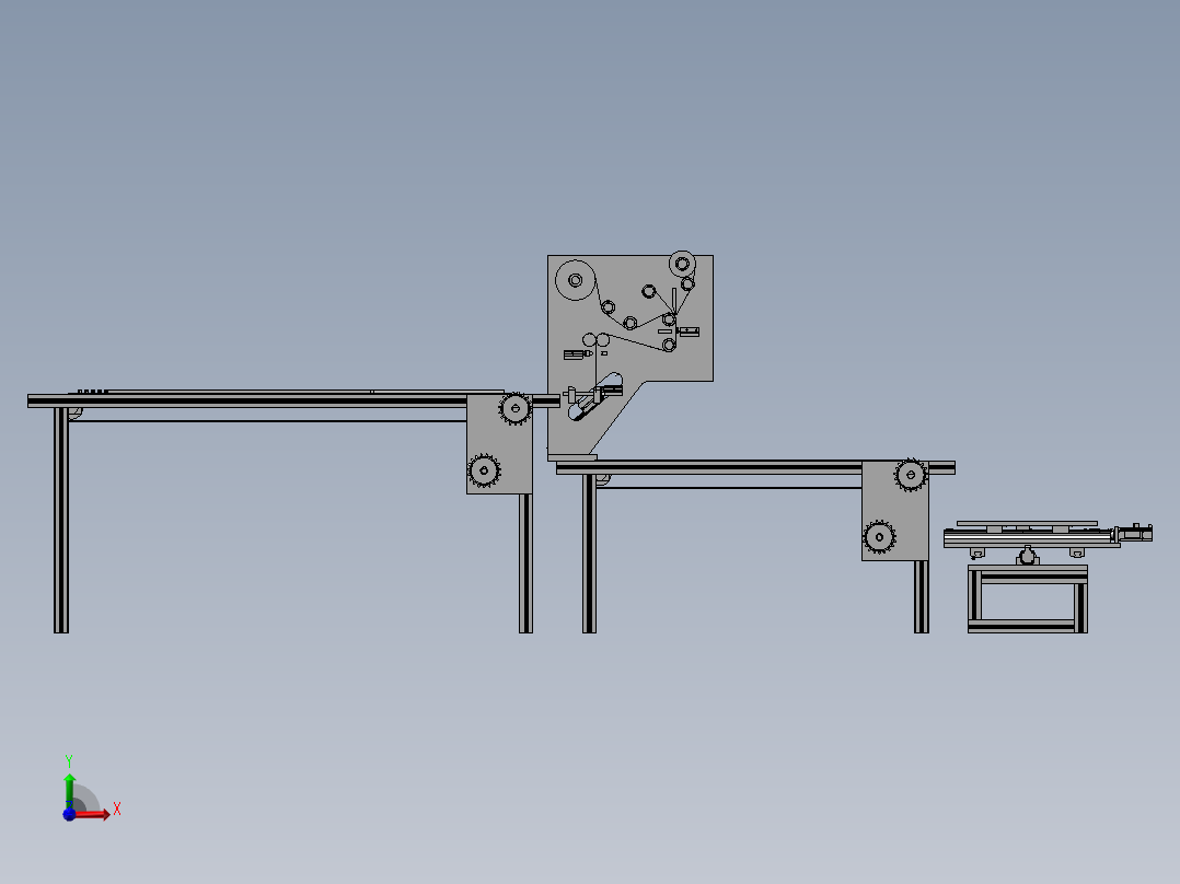 自动包装封箱机前视图